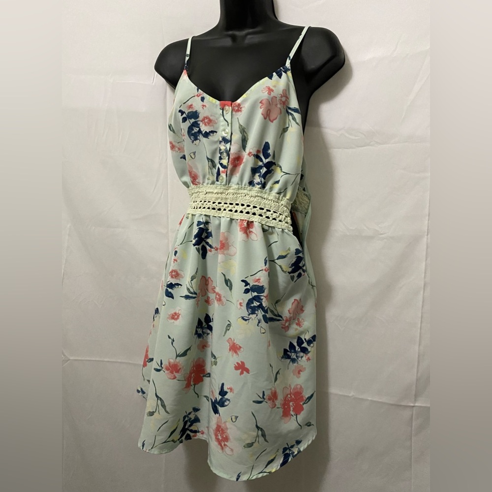 Sweet Wanderer Womens Dress Small Side Zipper Spaghetti Strap Summer Cool Cloth